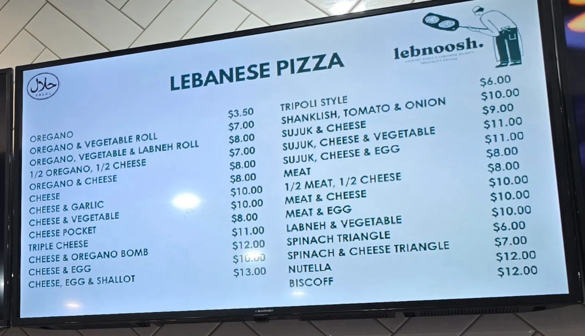 Menu, Lebnoosh - Get Your Yummy Manoush & Pizza !