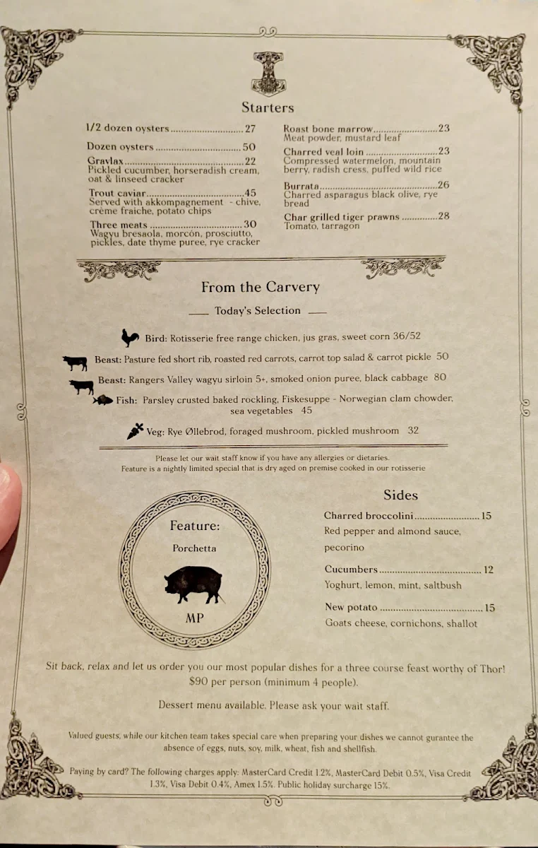 Menu, Mjølner