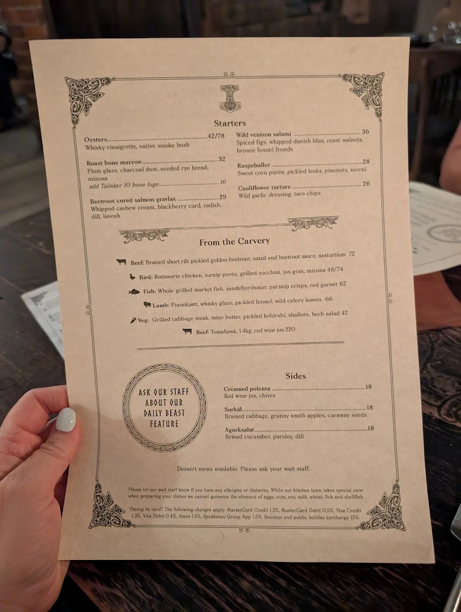 Menu, Mjølner