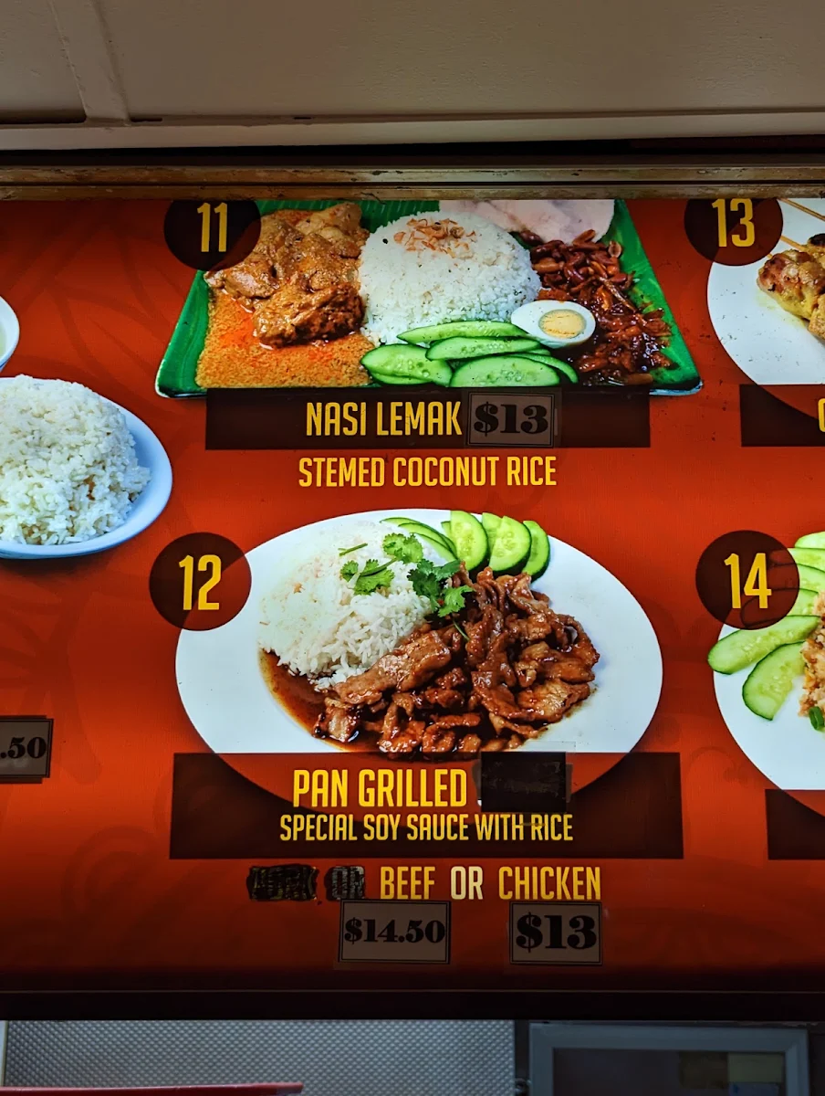 Menu, Sayong Curry and Laksa