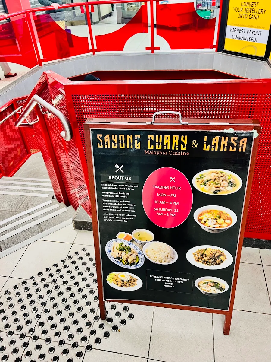 Menu, Sayong Curry and Laksa