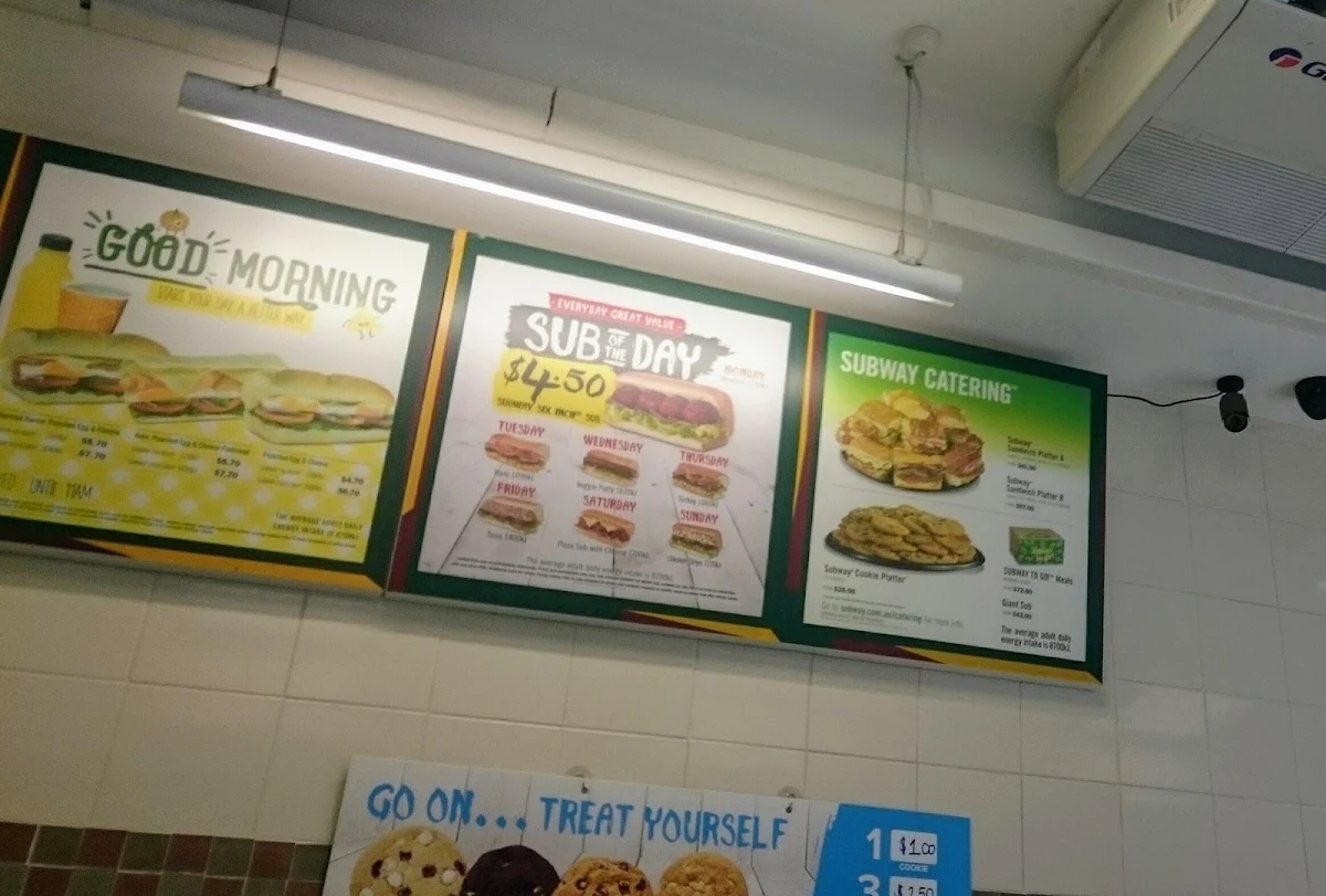 Menu, Subway
