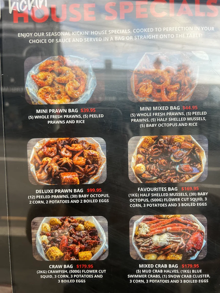 Menu, Kickin' Inn Petersham