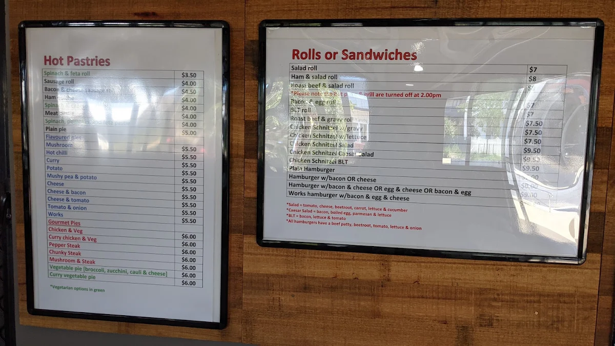 Menu, Carrington Bakehouse