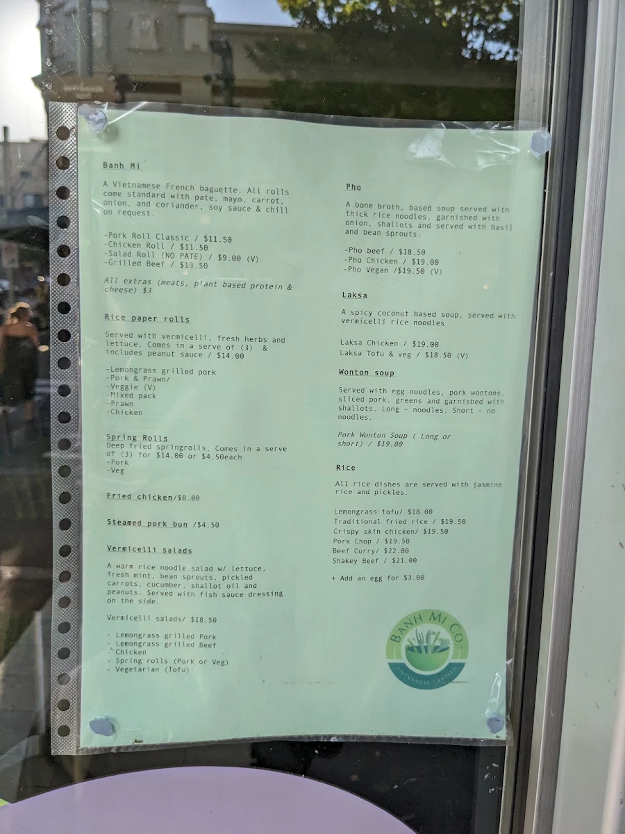 Menu, Banh Mi Co