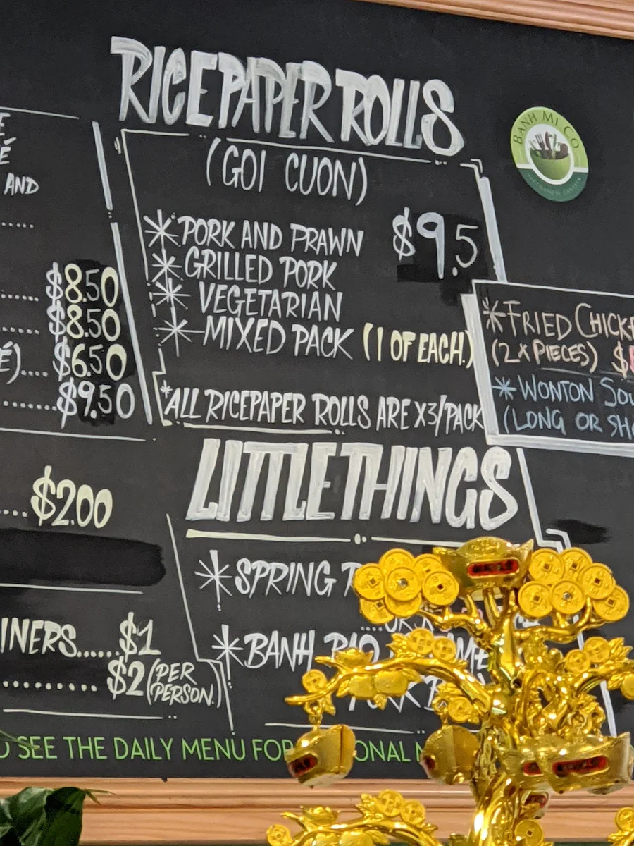 Menu, Banh Mi Co