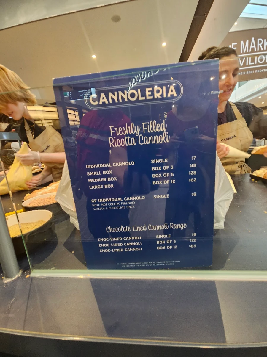 Menu, Cannoleria | Chadstone