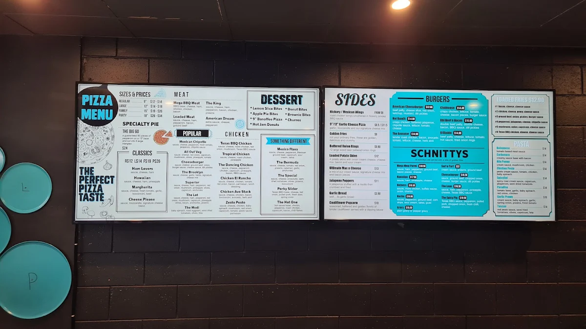 Menu, Pizza Rio