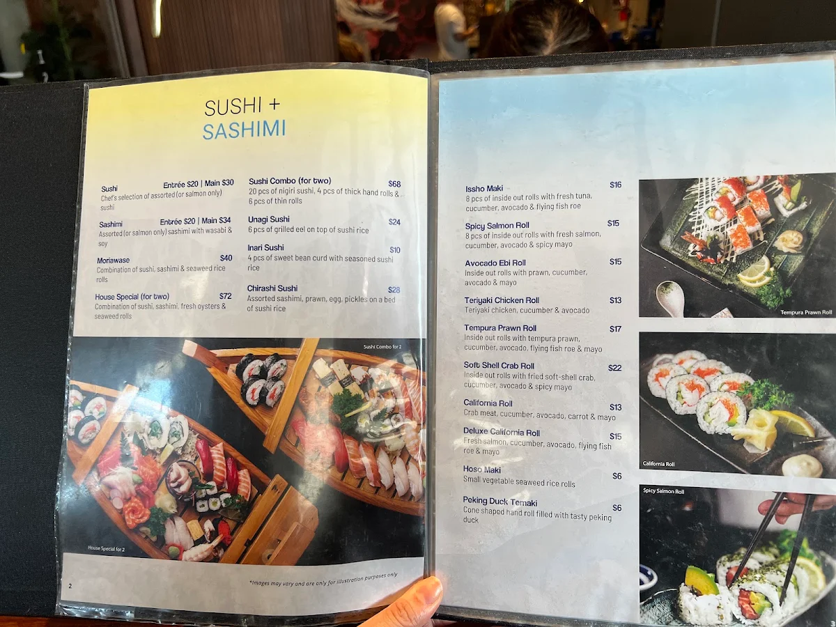 Menu, Issho Japanese
