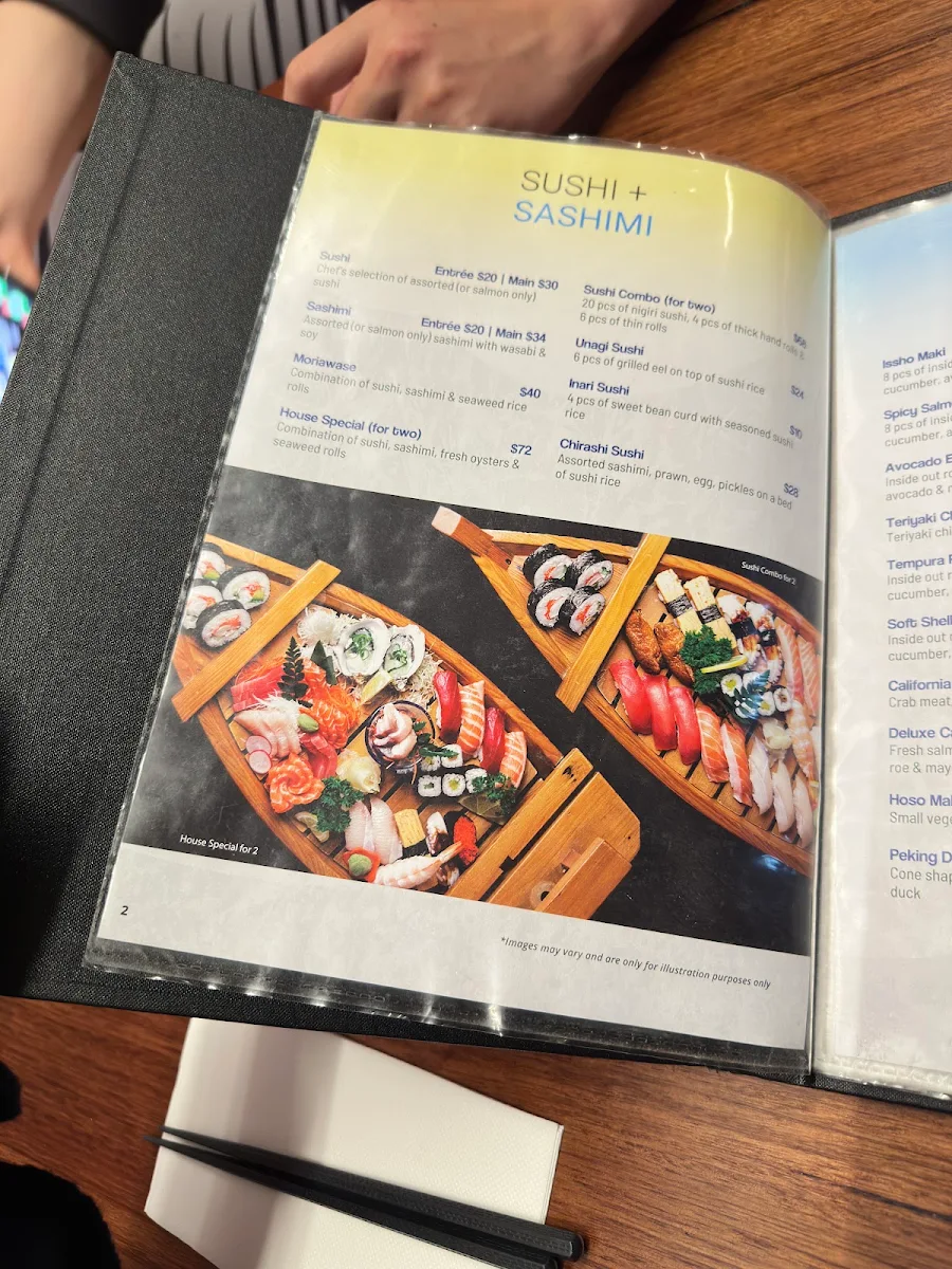 Menu, Issho Japanese
