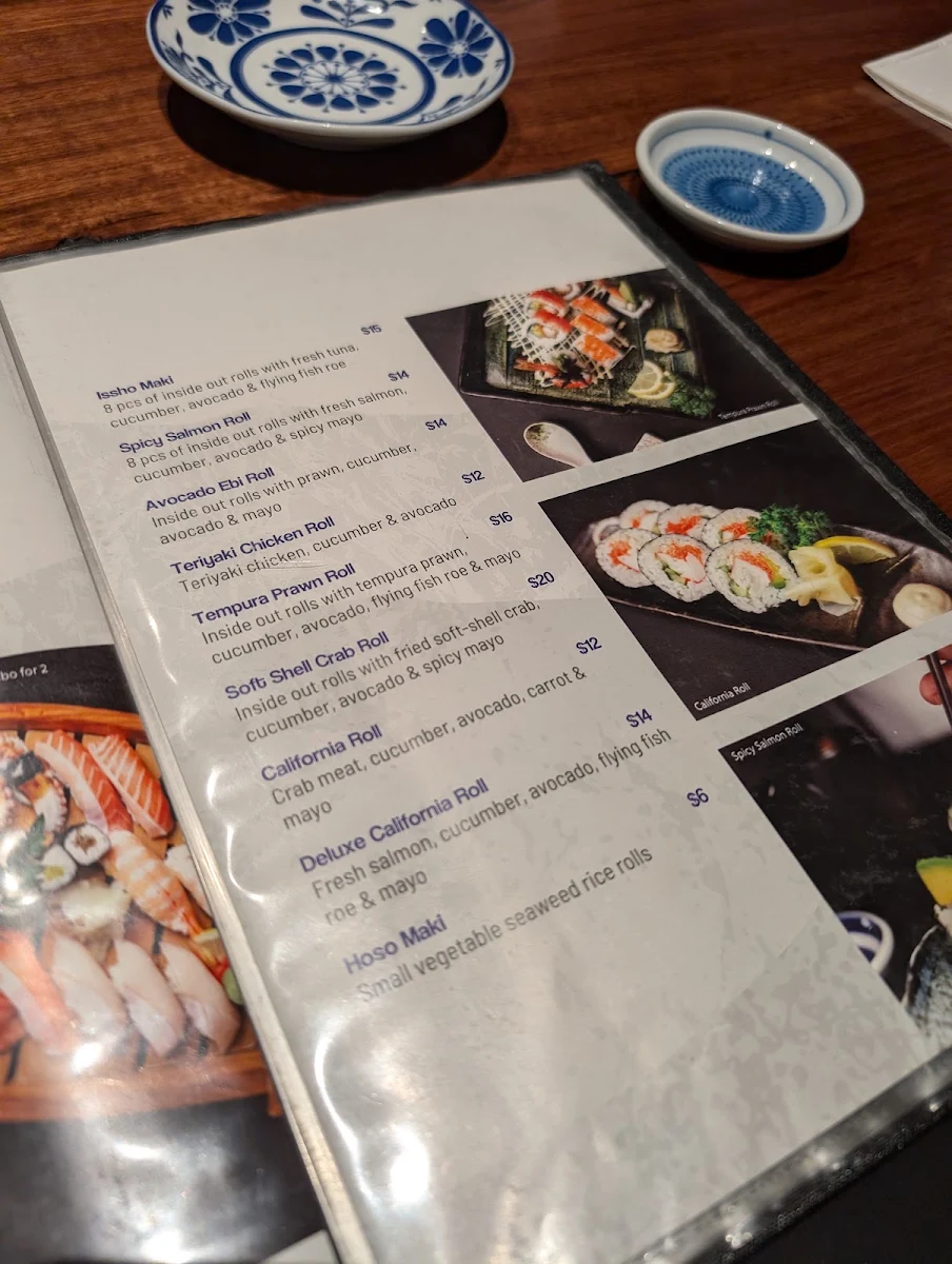 Menu, Issho Japanese