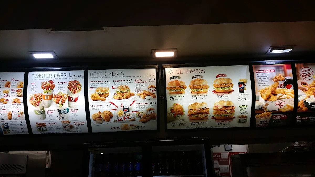 Menu, KFC Mentone