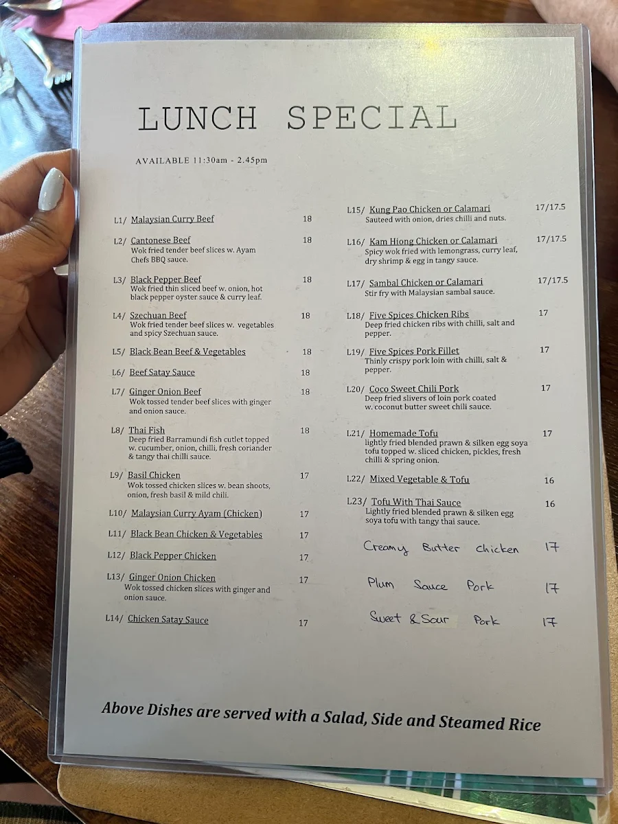 Menu, Ayam Chef