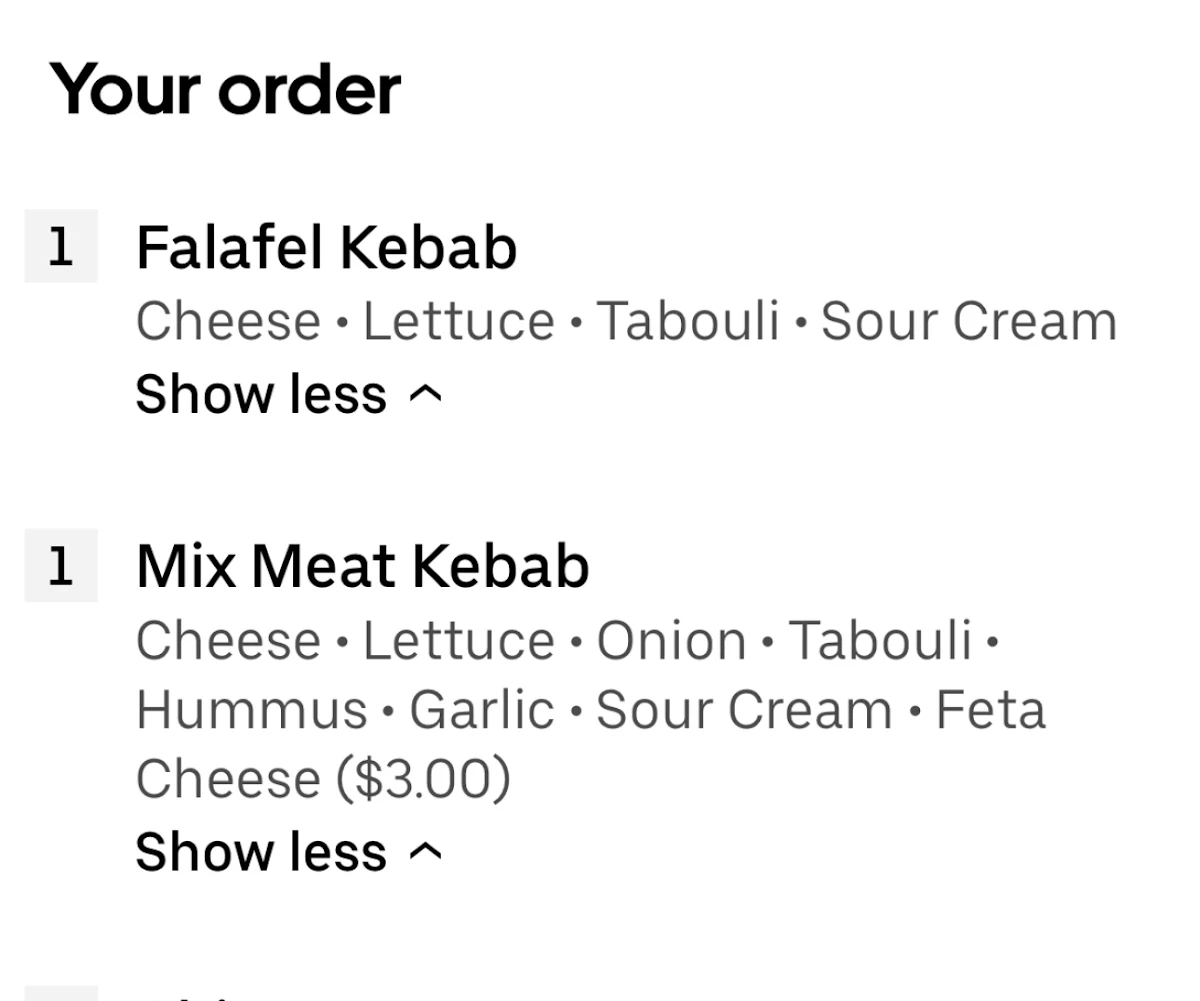 Menu, GH Indian Kebab & Pizza