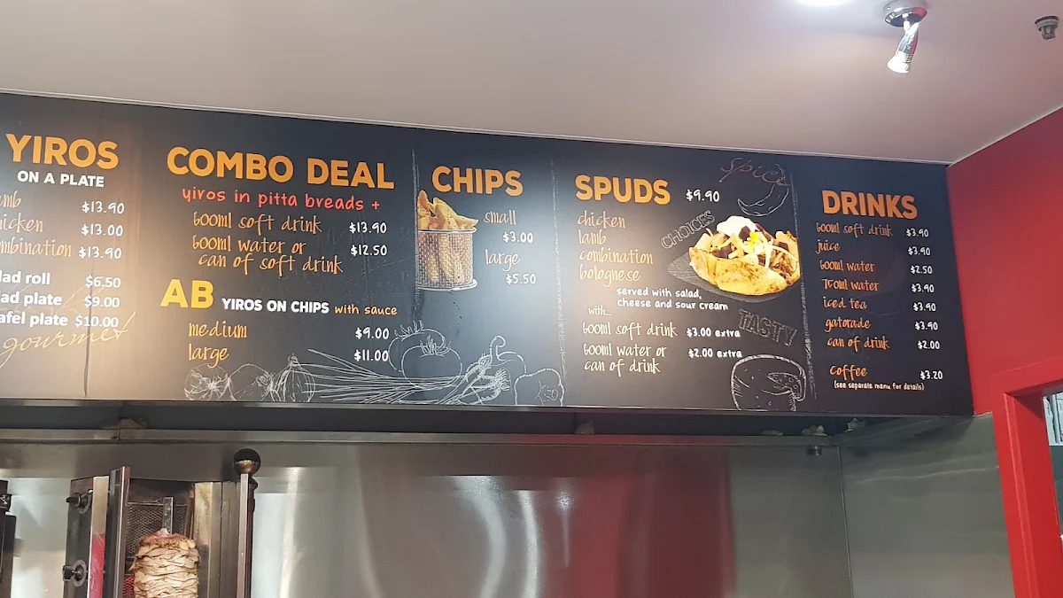 Menu, Yiros Time