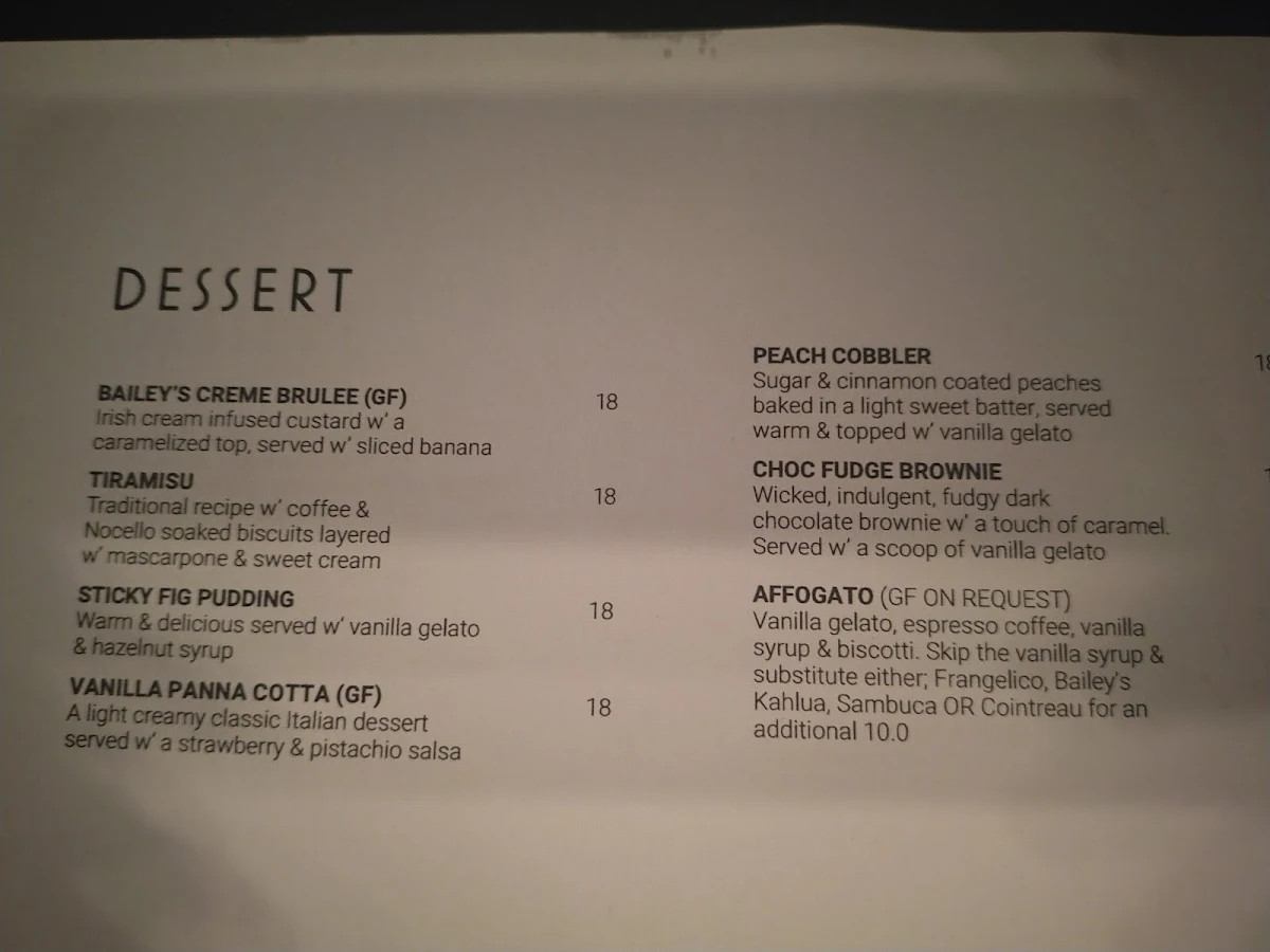 Menu, Amici Restaurant & Pizzeria