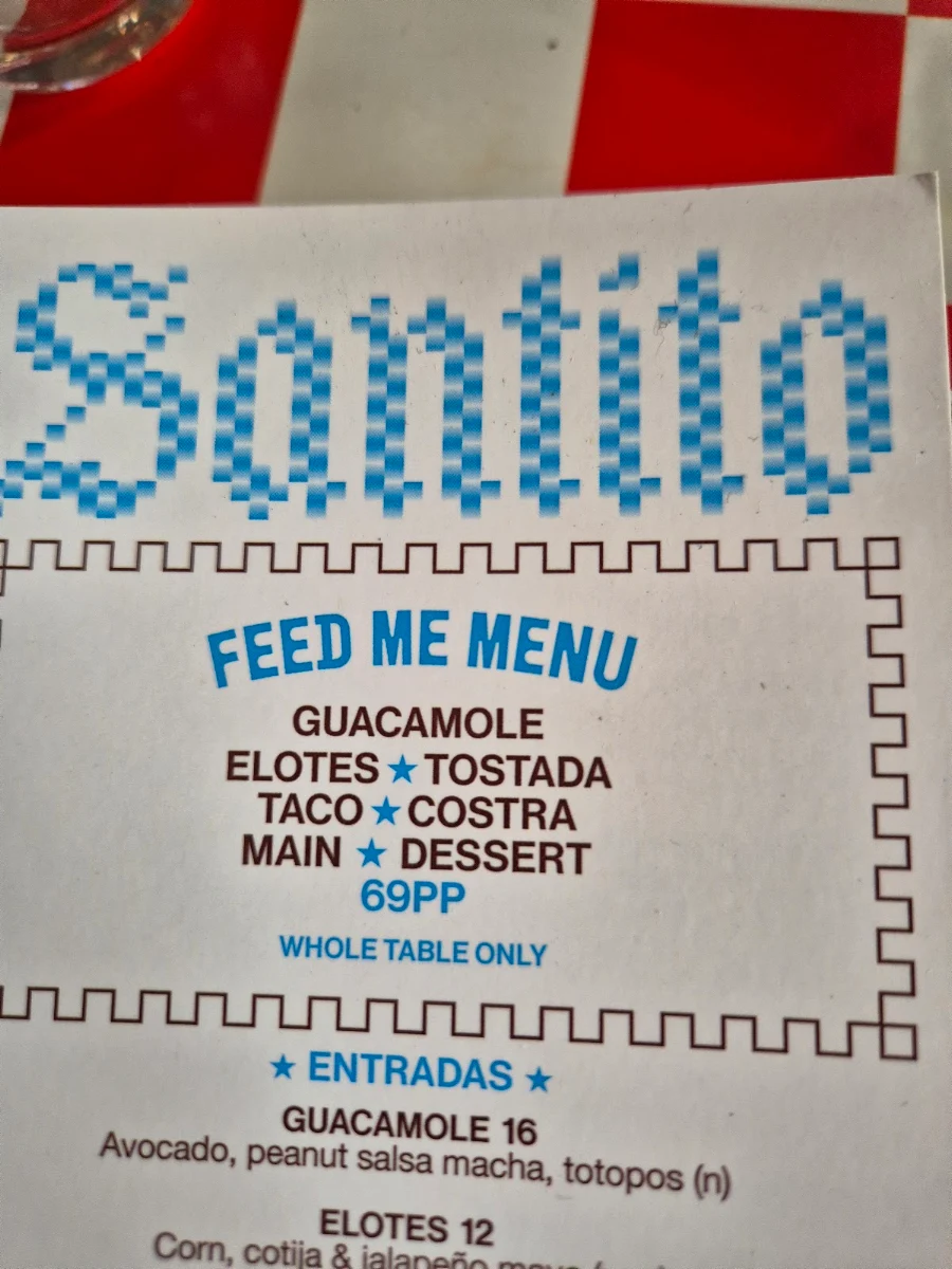 Menu, Santito