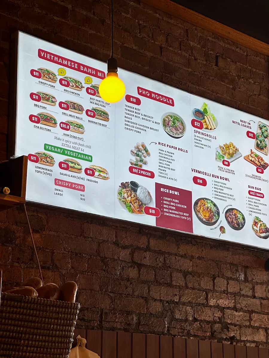 Menu, Moc Roll Banh Mi - Vietnamese Eatery
