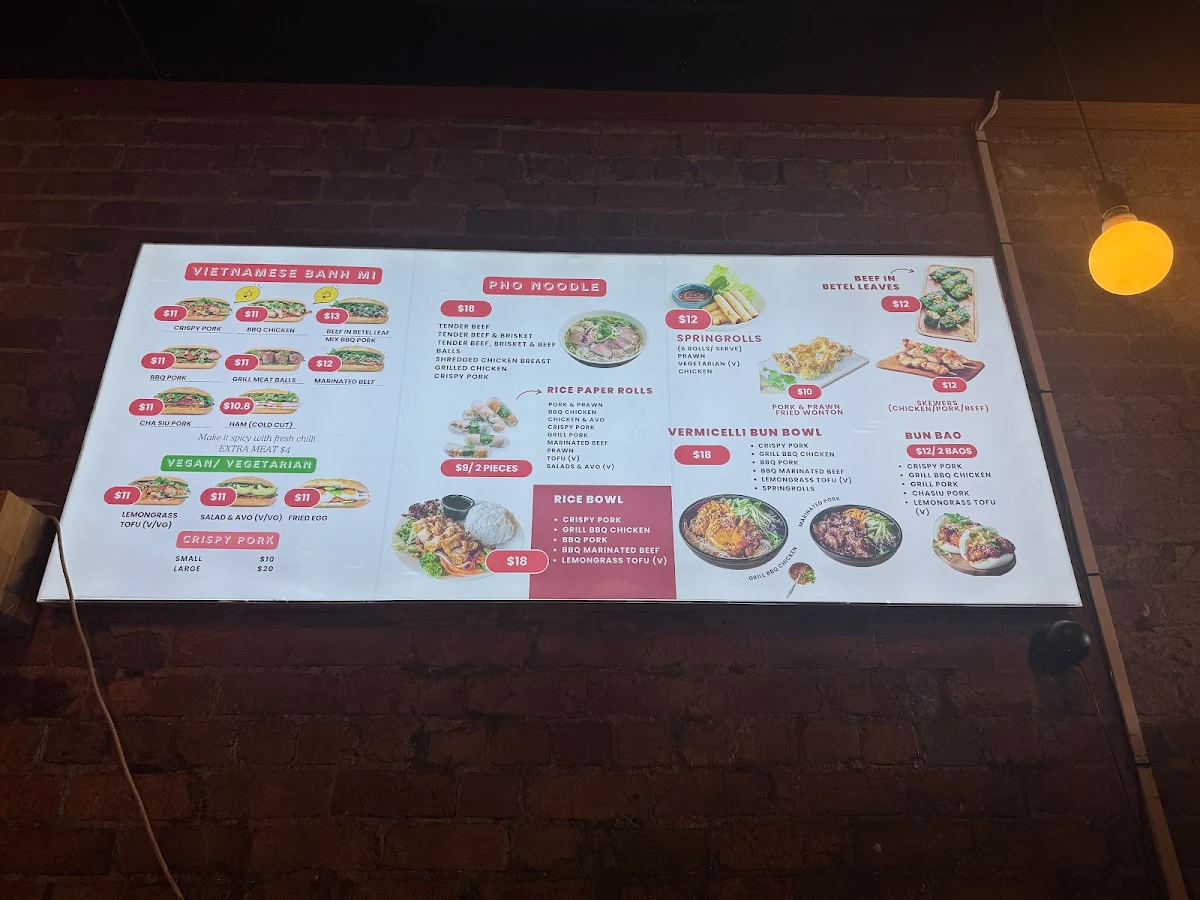 Menu, Moc Roll Banh Mi - Vietnamese Eatery