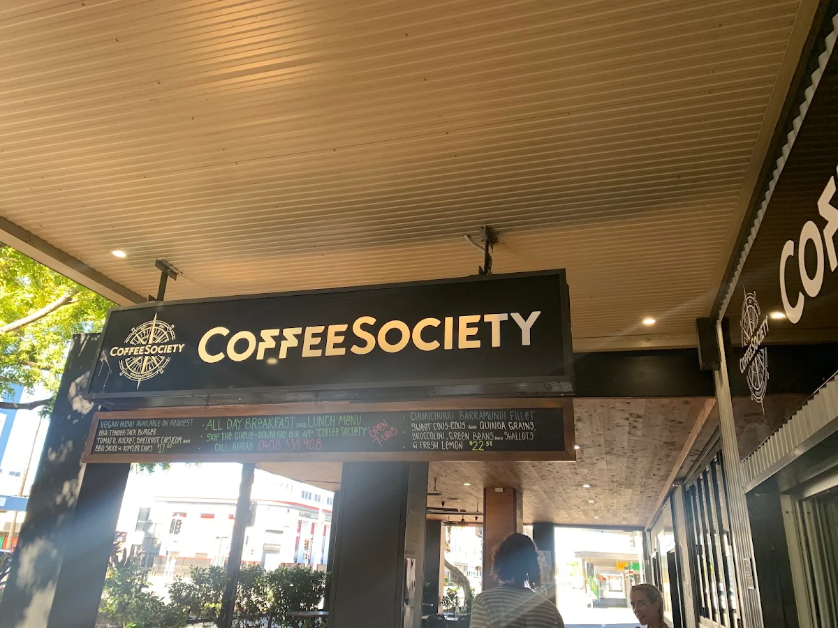 Menu, Coffee Society Rockhampton