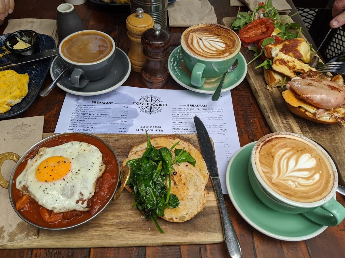 Menu, Coffee Society Rockhampton