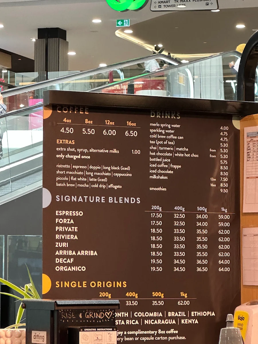 Menu, Merlo Coffee Cafe | Toowong