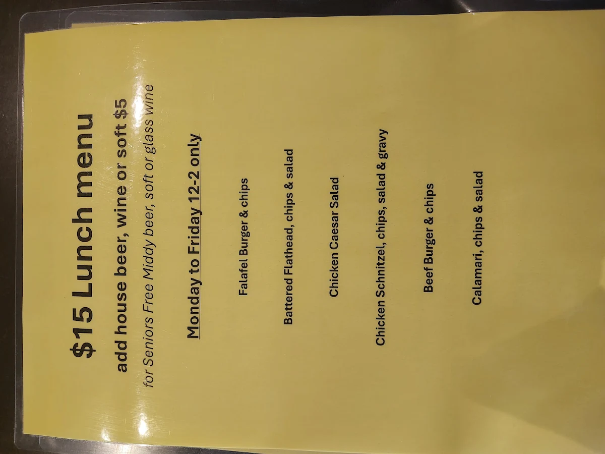 Menu, Bistro, Katoomba Family Hotel