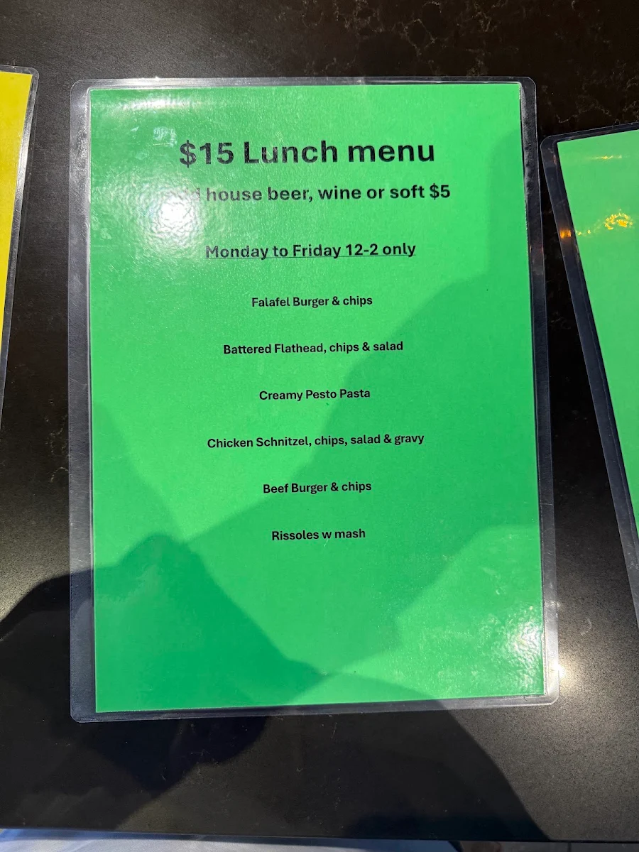 Menu, Bistro, Katoomba Family Hotel