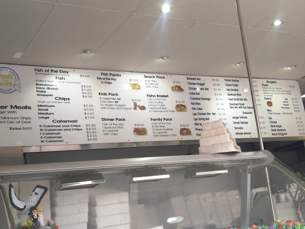 Menu, Christine Corner Seafood
