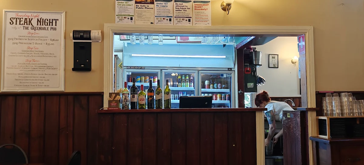 Menu, The Greendale Pub