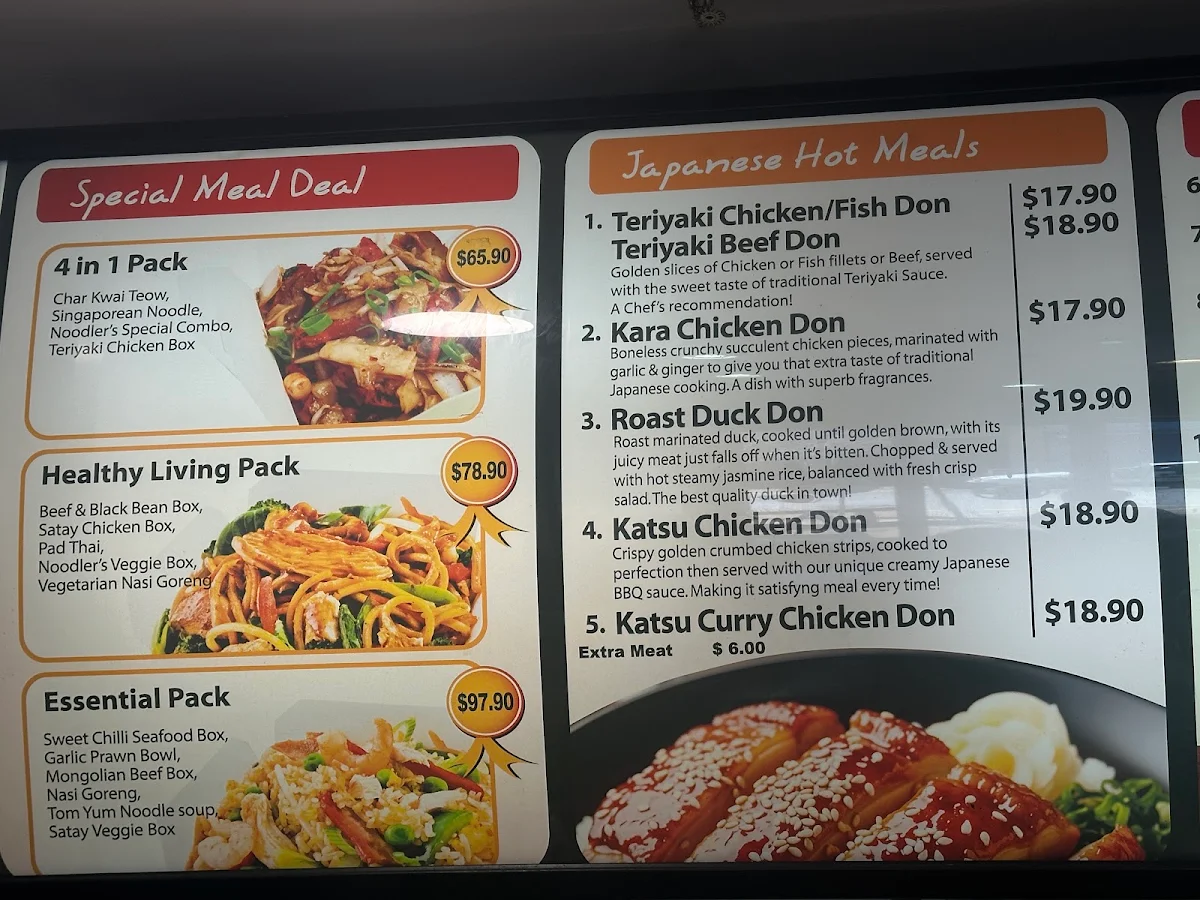Menu, Noodler’s Noodle Bar
