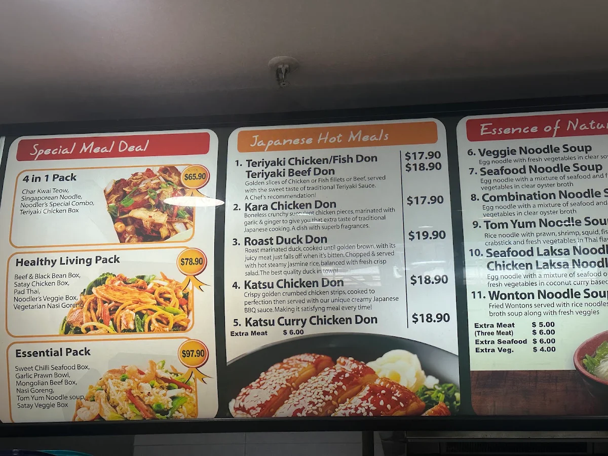 Menu, Noodler’s Noodle Bar