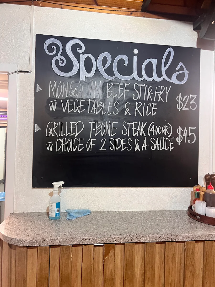 Menu, EAGLE HAWK HOTEL