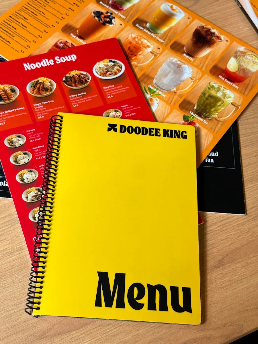 Menu, Doodee King - Thaitown