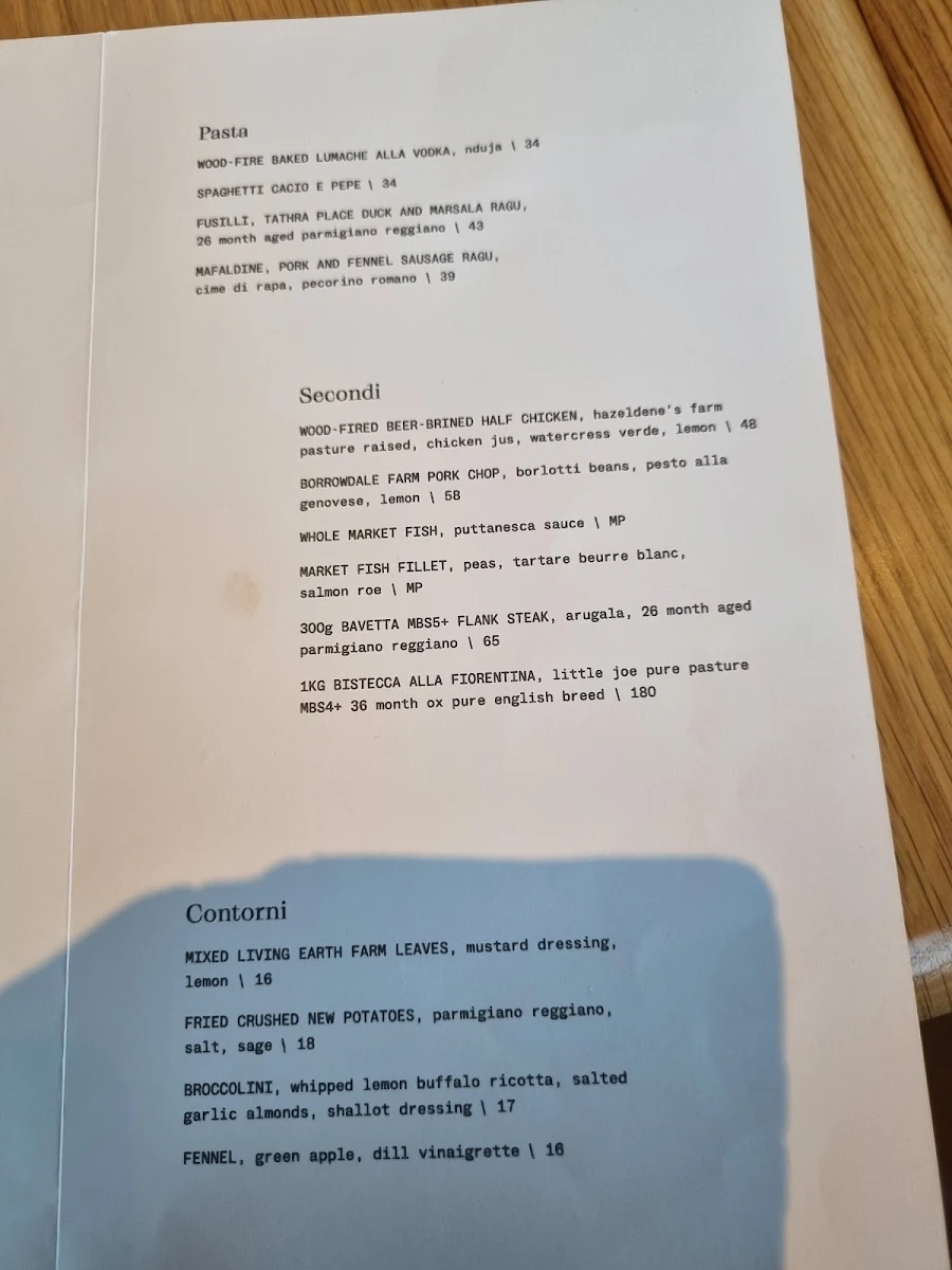 Menu, Lunetta