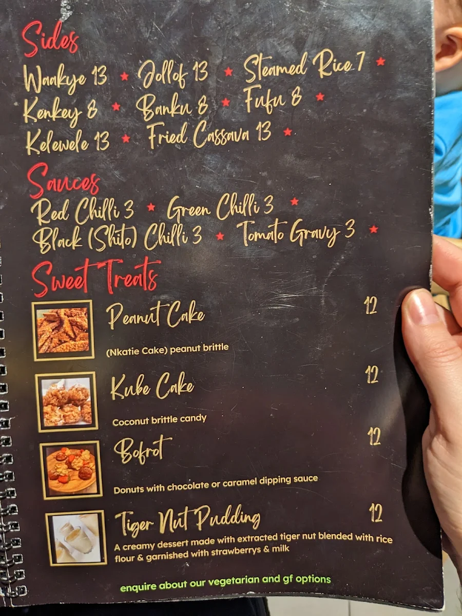 Menu, Akwaaba Restaurant & Bar