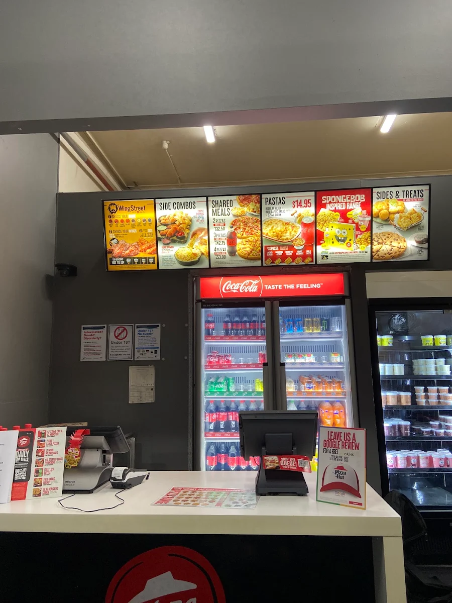 Menu, Pizza Hut Flemington