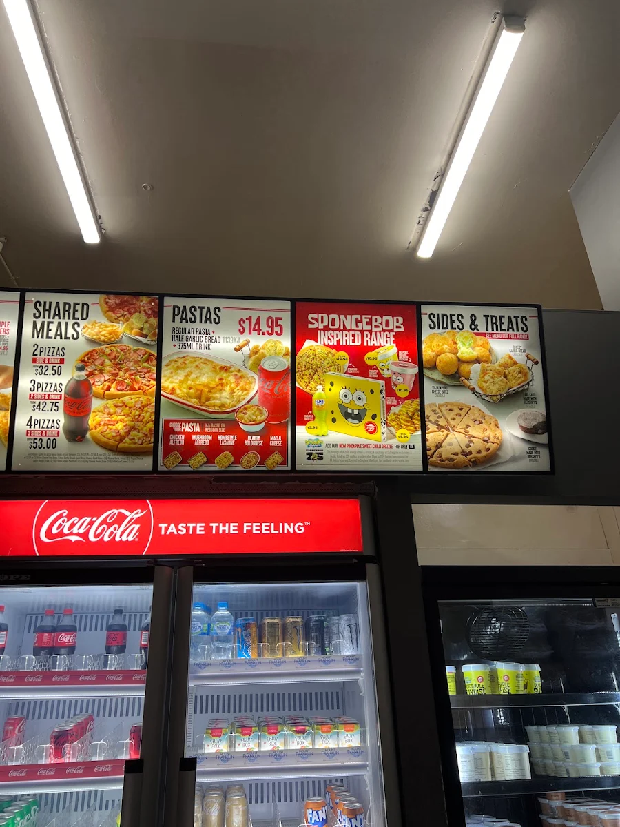 Menu, Pizza Hut Flemington