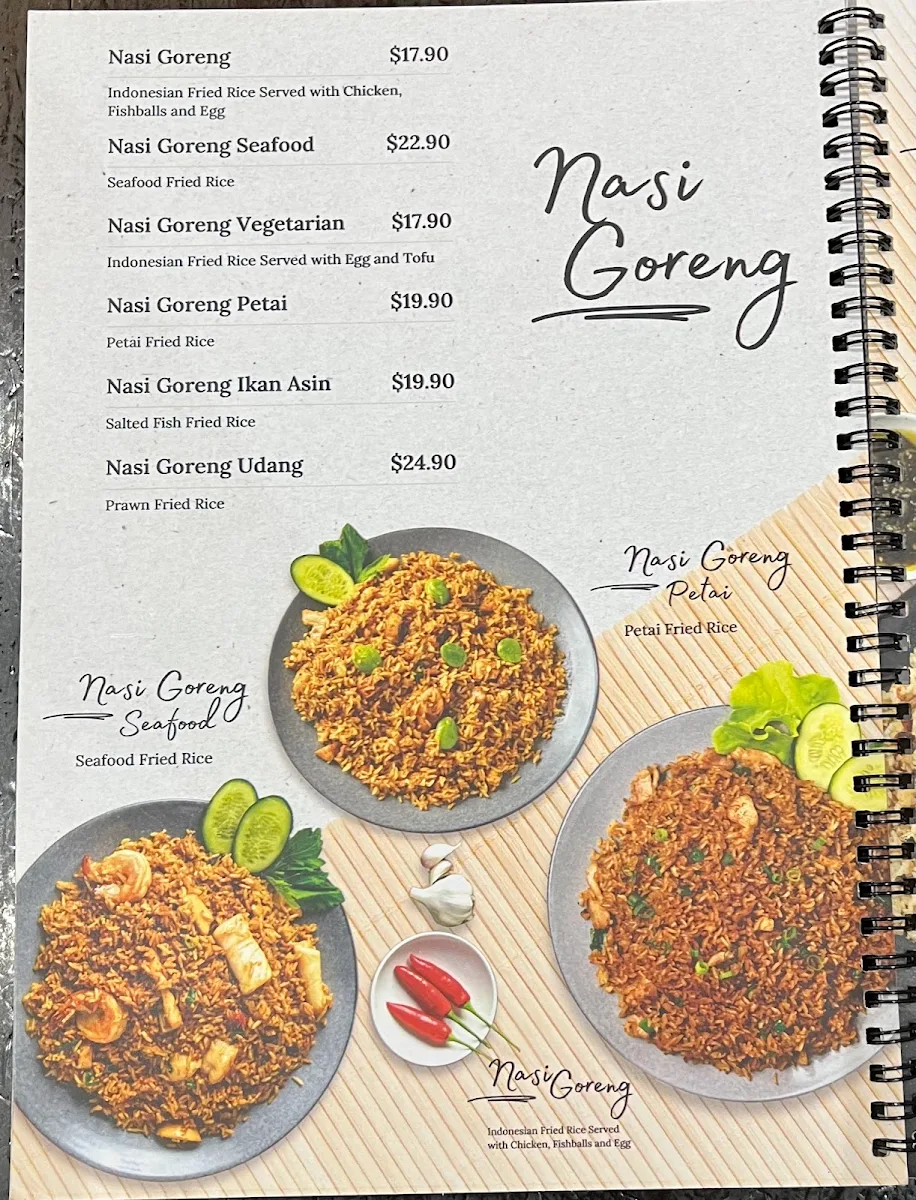Menu, My Indo Kitchen Campsie