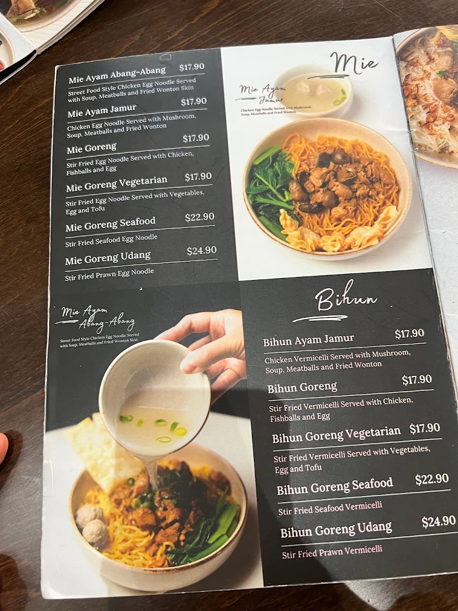 Menu, My Indo Kitchen Campsie