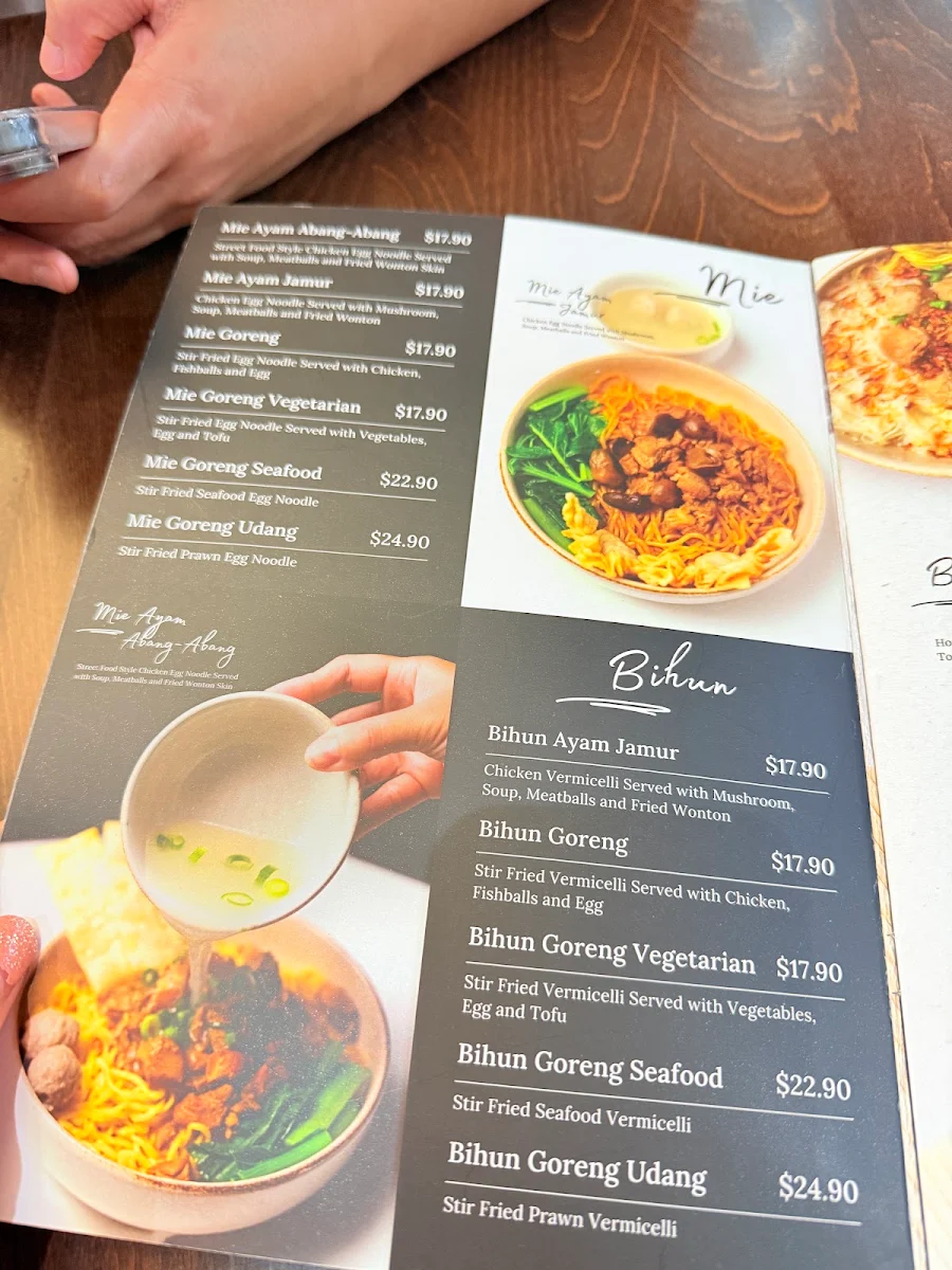 Menu, My Indo Kitchen Campsie