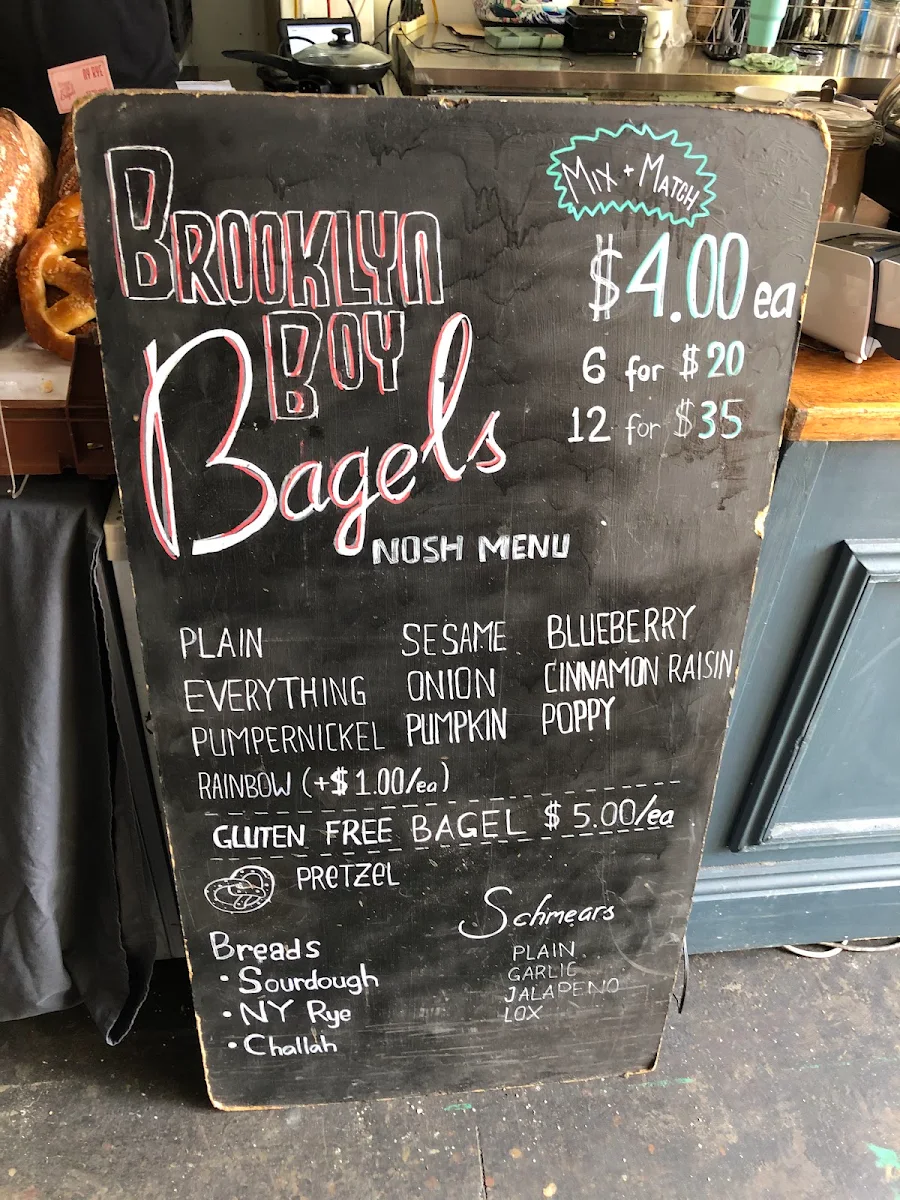 Menu, Brooklyn Boy Bagels