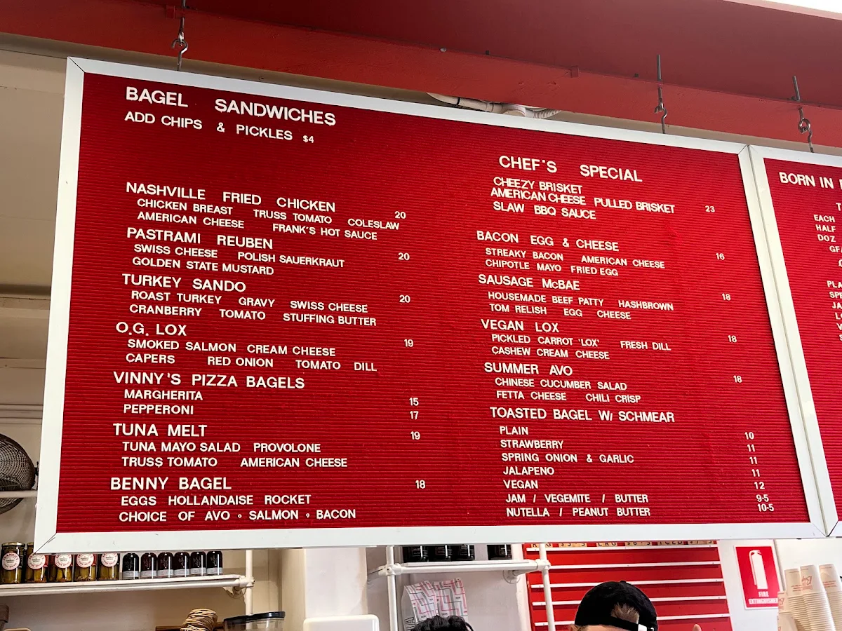Menu, Brooklyn Boy Bagels