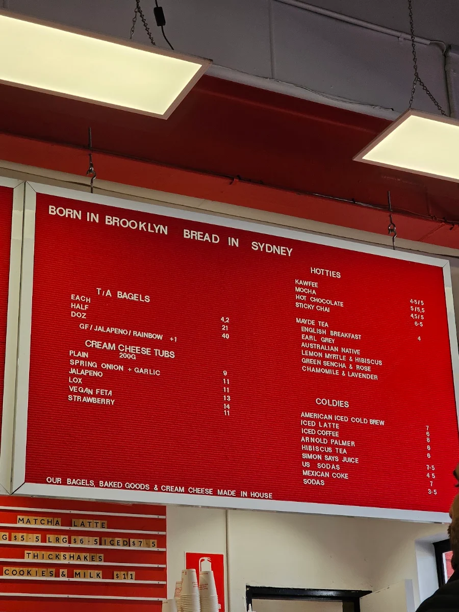 Menu, Brooklyn Boy Bagels