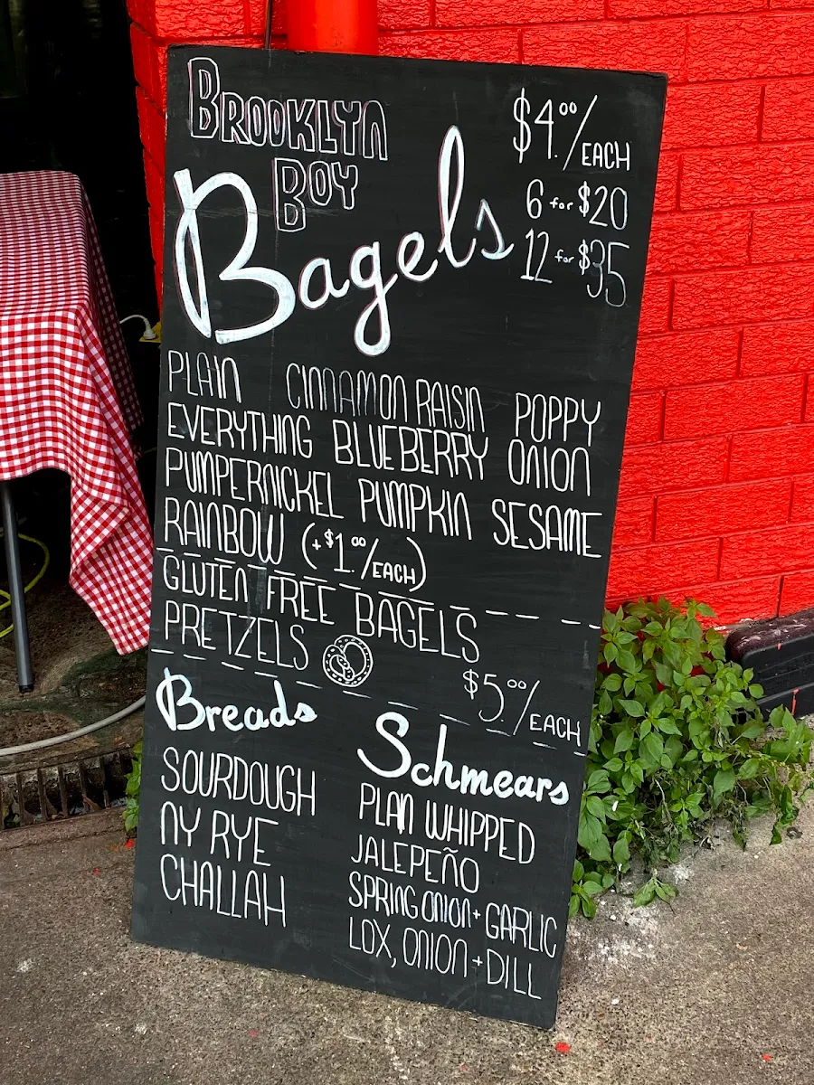 Menu, Brooklyn Boy Bagels