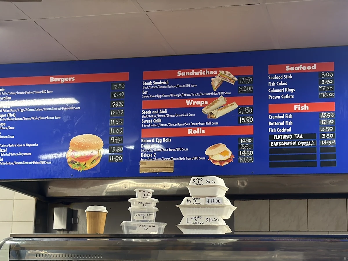 Menu, Smithy’s Fish And Chips