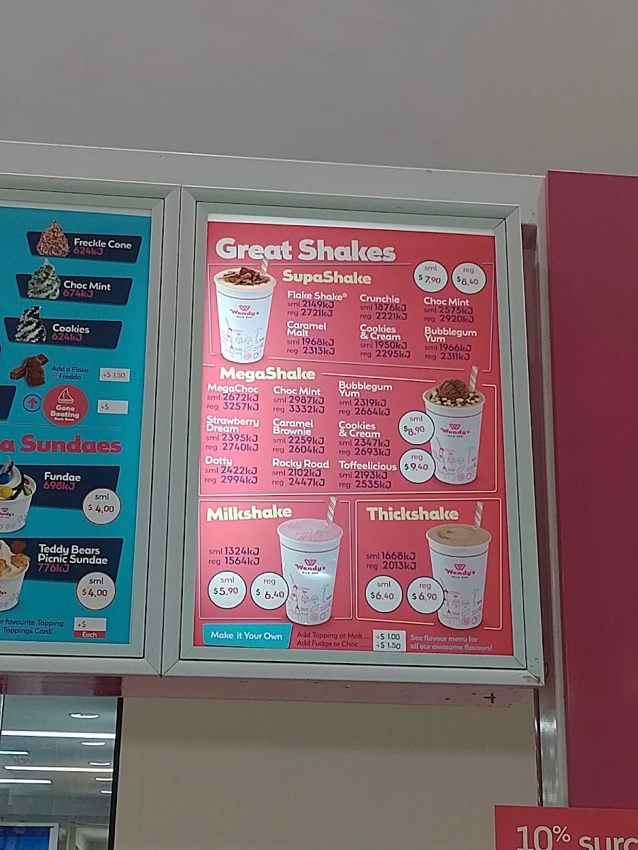 Menu, Wendy’s