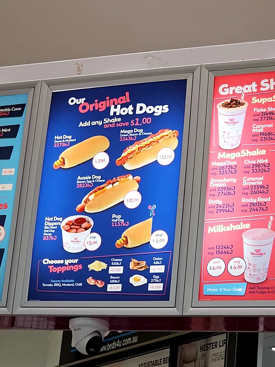 Menu, Wendy’s