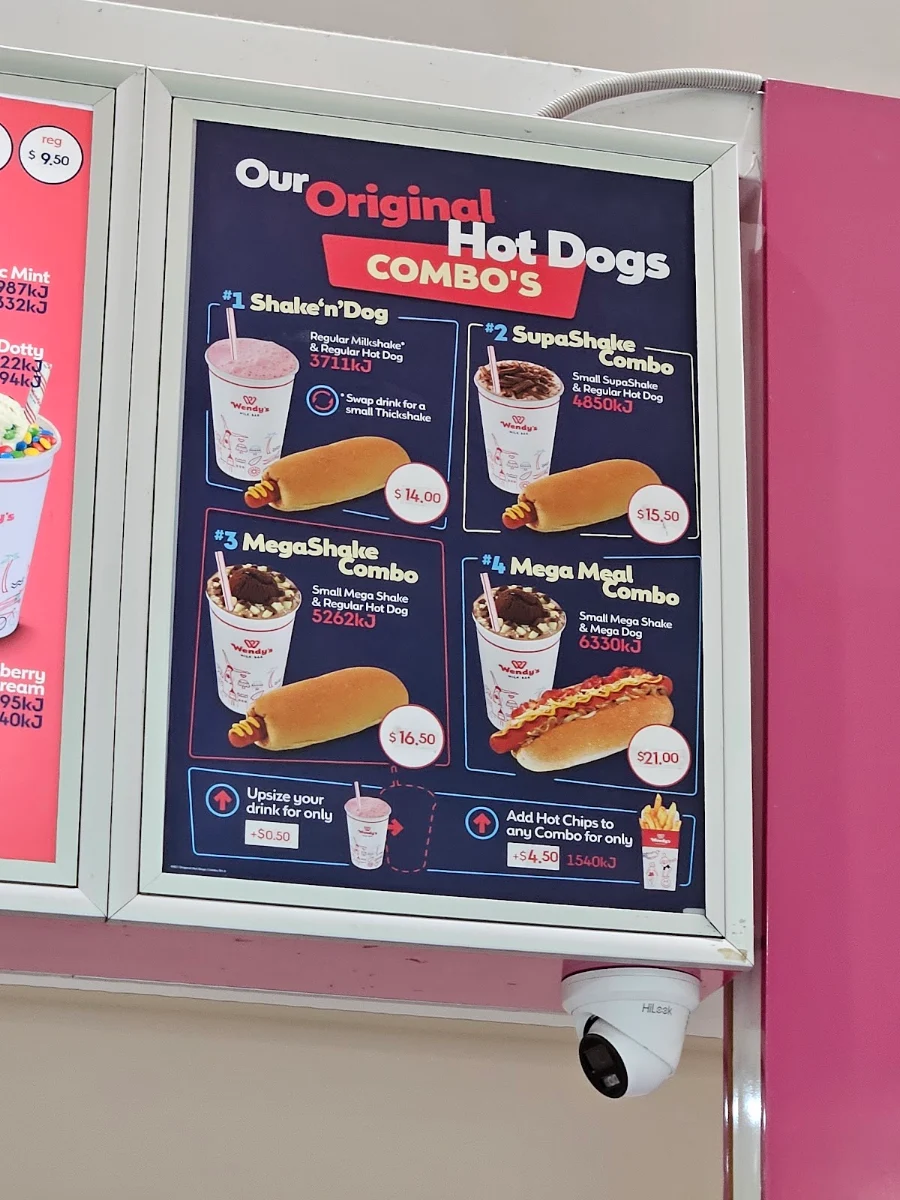 Menu, Wendy’s