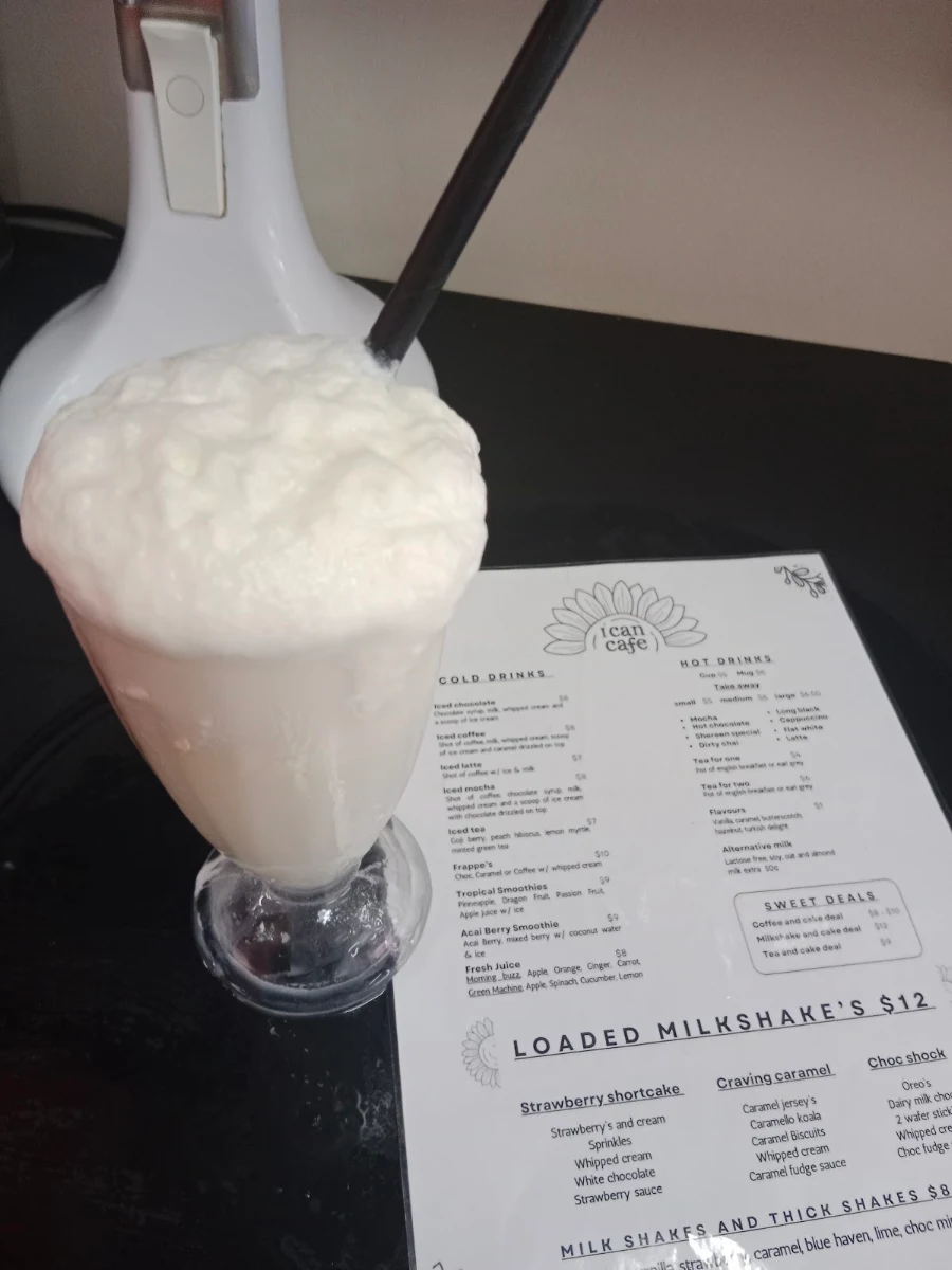Menu, I Can Cafe